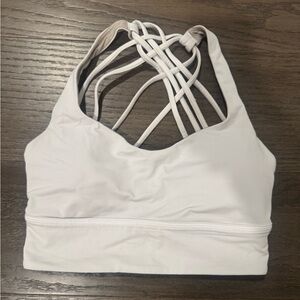 Lululemon Athletica long line White Sports Bra